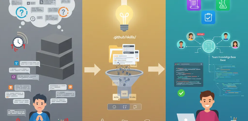 Blog post image for Setting Up GitHub Copilot Agent Skills in Your Repository - How to build custom Agent Skills for GitHub Copilot on the agentskills.io open standard: folder structure, SKILL.md configuration, the progressive-disclosure loading model, and enabling the feature in VS Code.